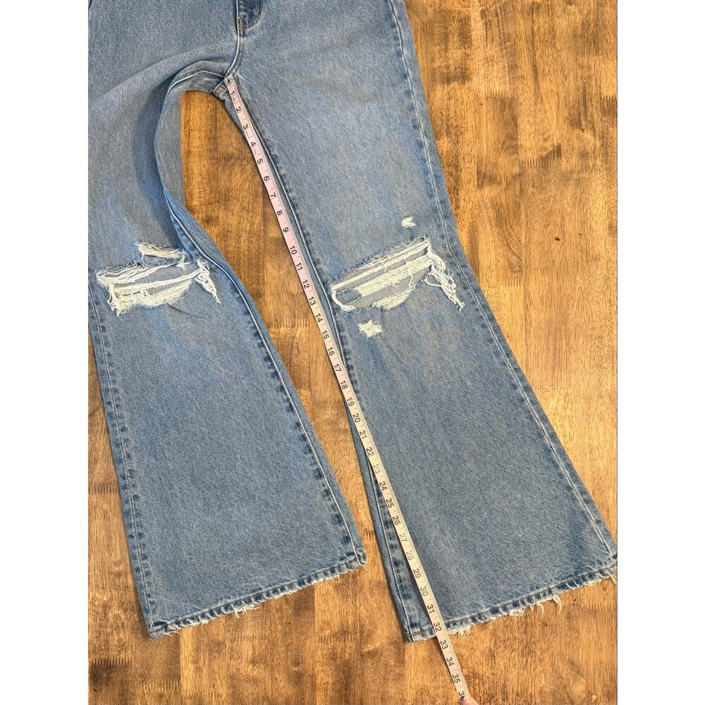 ROLLA’S Jean Eastcoast Flare High-Rise Distressed Denim Blue Women US 26, AUS 8 - Picture 7 of 10